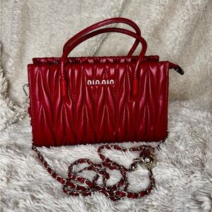 Red Quilted Handbag